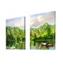 Duck Multicolour Engineered Wood (Set of 2) Art Panels