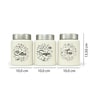 White  Stainless Steel 800Ml (Set of 3) Storage Jar & Containers