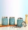 Moss-Green Stainless Steel 800Ml (Set of 3) Storage Jar & Containers