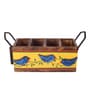 Brown Printed Wood  1 Pcs Cutlery holder