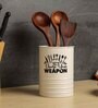 Beige Metal  1 Pcs Cutlery holder
