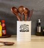 Beige Metal  1 Pcs Cutlery holder