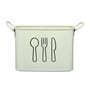 Ivory Metal  1 Pcs Oval Cutlery holder