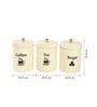 Ivory Stainless Steel 800Ml (Set of 3) Storage Jar & Containers With Lid