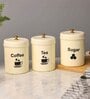 Ivory Stainless Steel 800Ml (Set of 3) Storage Jar & Containers With Lid