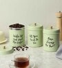 Pista Green Stainless Steel 800Ml (Set of 3) Storage Jar & Containers With Lid