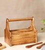 Uganda Brown Wood  1 Pcs Cutlery holder