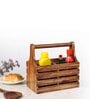 Togo Brown Wood  1 Pcs Cutlery holder