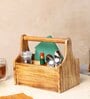 Uganda Brown Wood  1 Pcs Cutlery holder