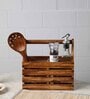 Togo Brown Wood  1 Pcs Cutlery holder