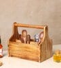 Uganda Brown Wood  1 Pcs Cutlery holder