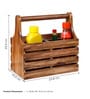 Togo Brown Wood  1 Pcs Cutlery holder