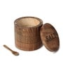 Brown Wood 900Ml 1 Pcs Storage Jar & Containers With Megnatic Lid