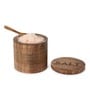 Brown Wood 900Ml 1 Pcs Storage Jar & Containers With Megnatic Lid