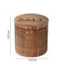 Brown Wood 900Ml 1 Pcs Storage Jar & Containers With Megnatic Lid