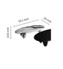 Duet Delight Oval Coffee Table  In Black & White Finish