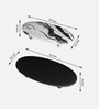 Duet Delight Oval Coffee Table  In Black & White Finish