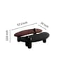 Duet Delight Oval Coffee Table In Red & Black Finish