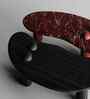 Duet Delight Oval Coffee Table In Red & Black Finish
