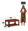 Deux Solid Wood Coffee Table in Dual Tone Finish
