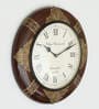 Duffy Heritage Wooden Polished and Brass Metal Fit Wall Clock with Dial