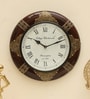 Duffy Heritage Wooden Polished and Brass Metal Fit Wall Clock with Dial