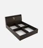 Duke Queen Size Bed With Box Type Storage In Fumed Oak Finish