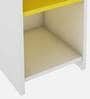 Duke Writing Table in Frosty White And Yellow Finish