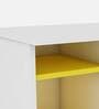 Duke Writing Table in Frosty White And Yellow Finish
