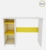 Duke Writing Table in Frosty White And Yellow Finish