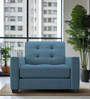 Dumbo Fabric 1 Seater Sofa In Light Blue Colour