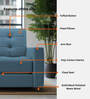 Dumbo Fabric 1 Seater Sofa In Light Blue Colour