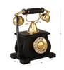 Vintage Looking Phone Brown Wood & Metal Showpiece