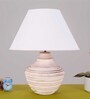 Dunand Distress White Table Lamp