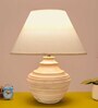 Dunand Distress White Table Lamp
