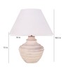 Dunand Distress White Table Lamp