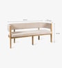 Dune Bench In White Finish