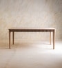 Dune 6 Seater Dining Table In White Cerused Finish
