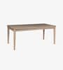 Dune 6 Seater Dining Table In White Cerused Finish
