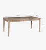 Dune 6 Seater Dining Table In White Cerused Finish