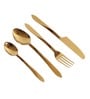 Dune Hammered Cutlery Set Gold