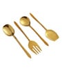 Dune Hammered Serving Set Gold