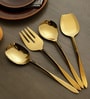 Dune Hammered Serving Set Gold