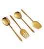 Dune Hammered Serving Set Gold