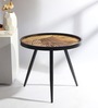 Dune Large End Table In Gold & Black Finish