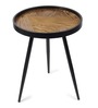 Dune Large End Table In Gold & Black Finish