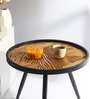 Dune Large End Table In Gold & Black Finish