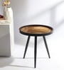 Dune Medium End Table In Gold & Black Finish