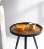 Dune Medium End Table In Gold & Black Finish