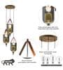 Duo Integrated LED Metal Ceiling Pendant (Brass)